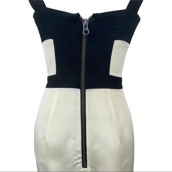 Rebecca Minkoff Women's NWT Ivory Silk Sweetheart Neck Luxury Party Mini Dress 4 - Picture 7 of 12